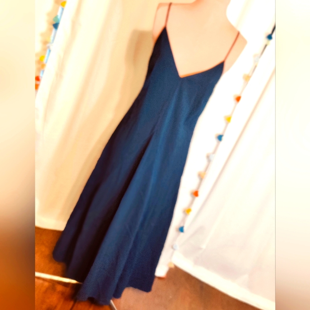 Thakoon vintage Crepe ankle Dress Back Out full hemline Ultra Chic Sleek Sexy M